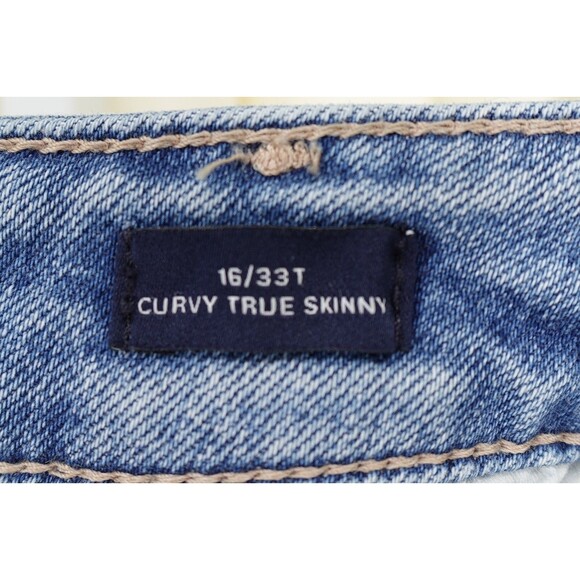 Gap Denim Women's Curvy True Skinny High Rise Distressed Jeans Size 16/33 Tall - Picture 16 of 16